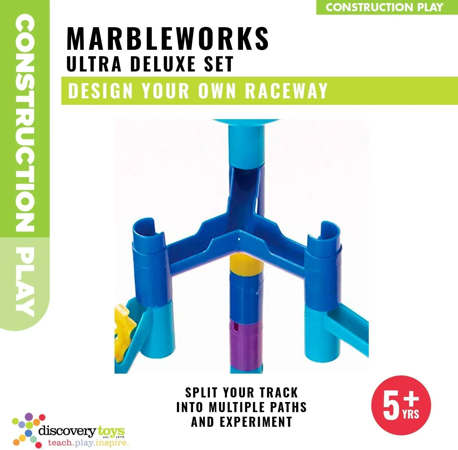 Discovery Toys MARBLEWORKS® Marble Run Ultra Deluxe Set | Kid-Powered Learning | STEM Educational Building Block Toy Learning & Childhood Development 5 Years Old and Up