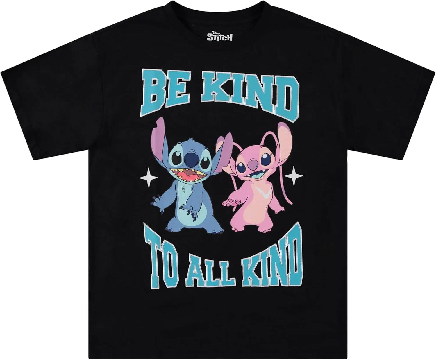 Disney Ladies Lilo and Stitch Shirt - Ladies Classic Lilo and Stitch Embroidery Tee Lilo and Stitch Front and Back T-Shirt