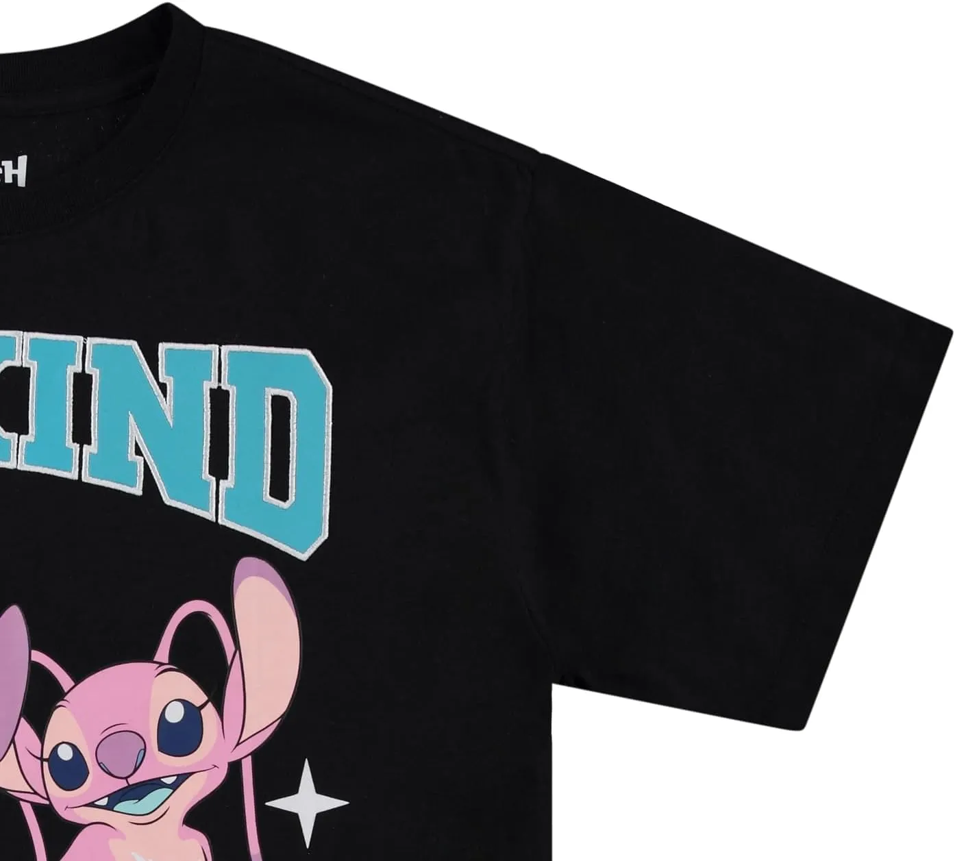 Disney Ladies Lilo and Stitch Shirt - Ladies Classic Lilo and Stitch Embroidery Tee Lilo and Stitch Front and Back T-Shirt