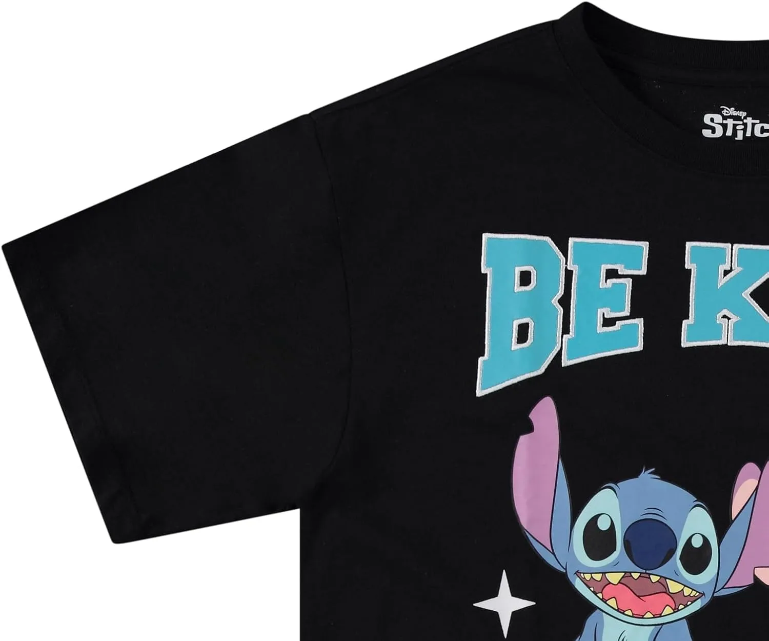 Disney Ladies Lilo and Stitch Shirt - Ladies Classic Lilo and Stitch Embroidery Tee Lilo and Stitch Front and Back T-Shirt