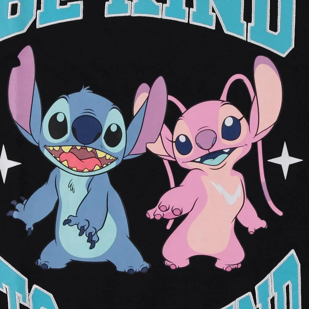 Disney Ladies Lilo and Stitch Shirt - Ladies Classic Lilo and Stitch Embroidery Tee Lilo and Stitch Front and Back T-Shirt