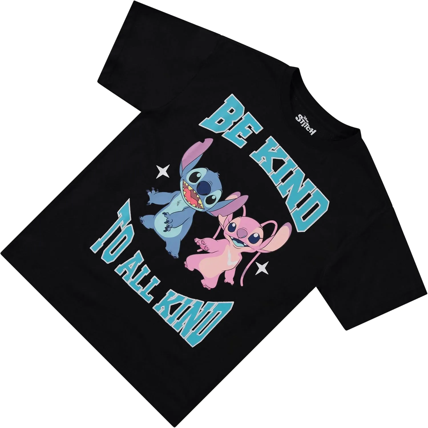 Disney Ladies Lilo and Stitch Shirt - Ladies Classic Lilo and Stitch Embroidery Tee Lilo and Stitch Front and Back T-Shirt