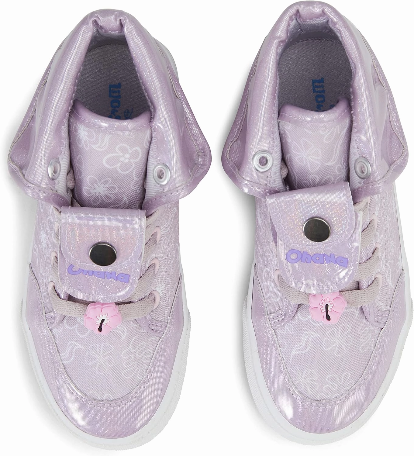 Disney Girls Lilo & Stitch Sneakers - Lilo and Stitch High Top Athletic Shoes - Lilo and Stitch High Top Lace Up Sneakers