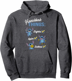 Disney Lilo & Stitch Hanukkah Things Checklist Pullover Hoodie