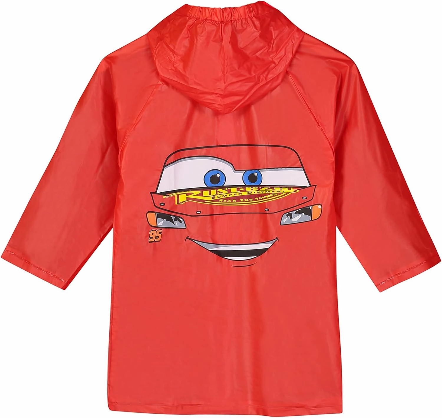 Disney Pixar Cars Lightning McQueen Waterproof Hooded Rain Slicker for Little Boys