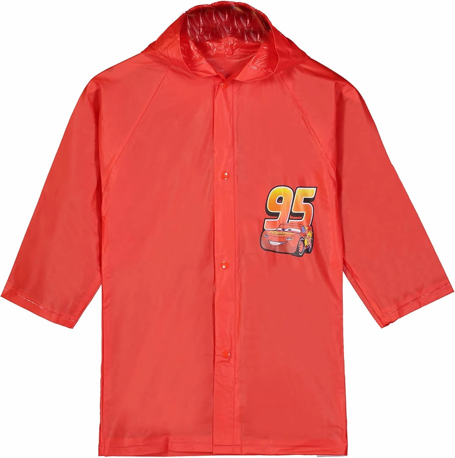Disney Pixar Cars Lightning McQueen Waterproof Hooded Rain Slicker for Little Boys