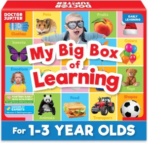 Doctor Jupiter My Big Box of Learning | Toys for Toddlers Ages 1-2-3 | Toddler Learning & Educational Activities for 1  Year Old Boys & Girls | Gift Ideas for Birthdays