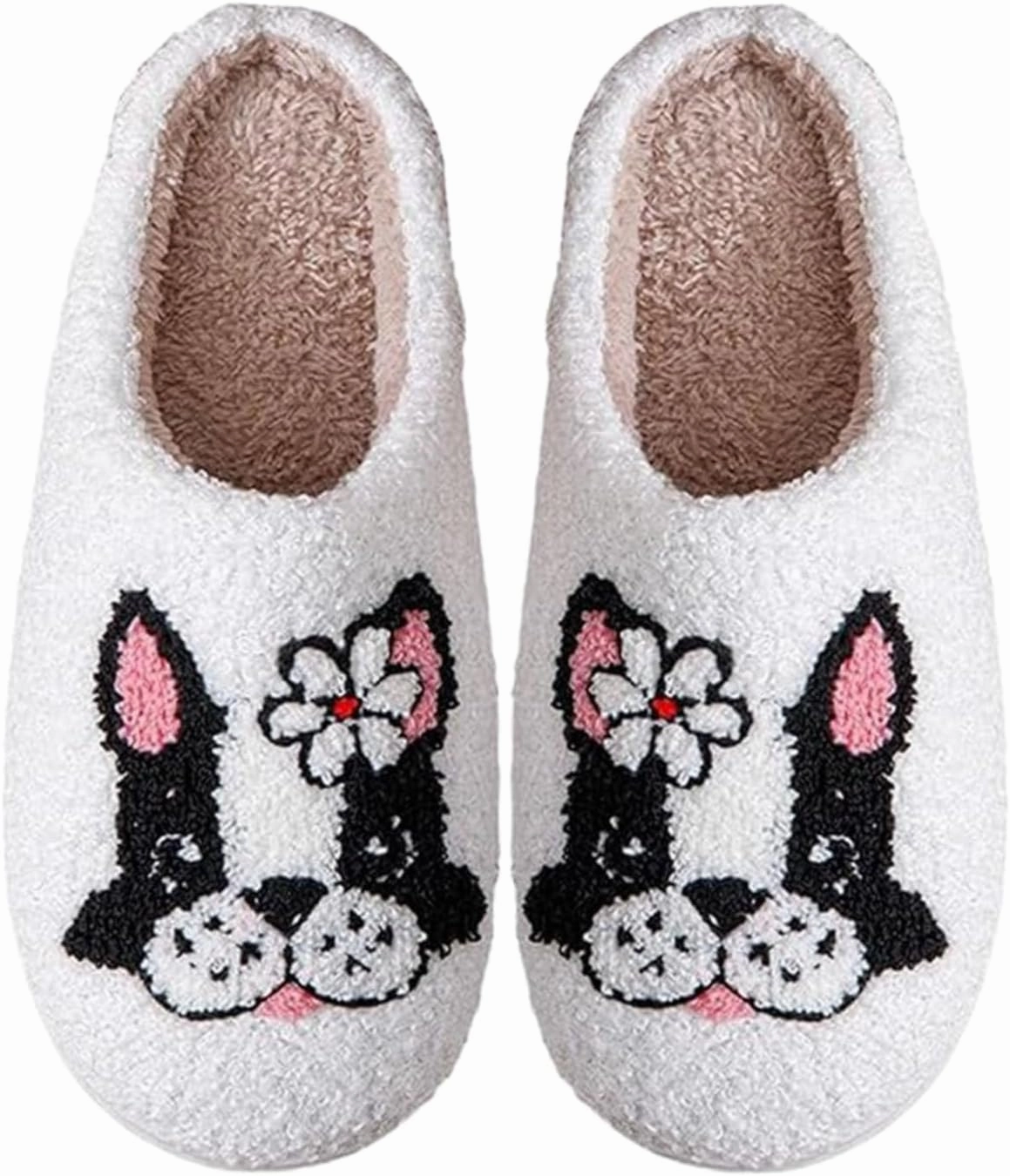 Dog Cat Slippers Plush Animal Pet Comfortable Winter Women Men Soft Non-slip