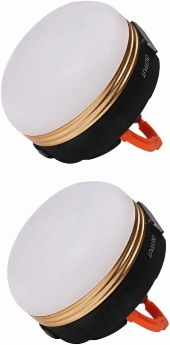 DOITOOL 2pcs Camping Tent Light with Magnet 300 Lumen Led Solar Lantern for Outdoor Emergency Camping
