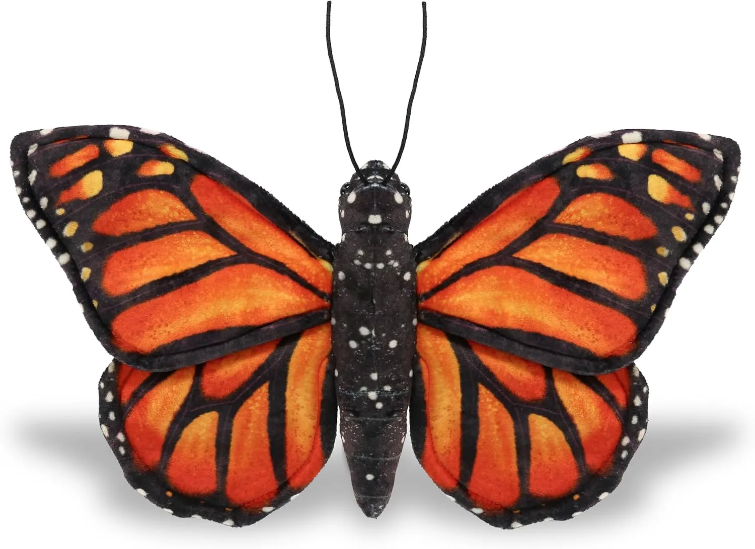 DolliBu Orange Butterfly Stuffed Animal - Huggable Butterfly Plush, Adorable Playtime Stuffed Plush Toy, Cute Wildlife Animal Cuddle Gifts, Super Soft Plush Doll Animal Toy for Kids, Adults - 12 Inch