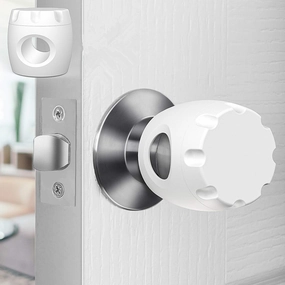 Door Knob Safety Cover, 4 Pack Baby Safety Door Handle Cover, Screw Thread Design, Reusable, Reliable Solution to Prevent Kids from Popping Off The Covers