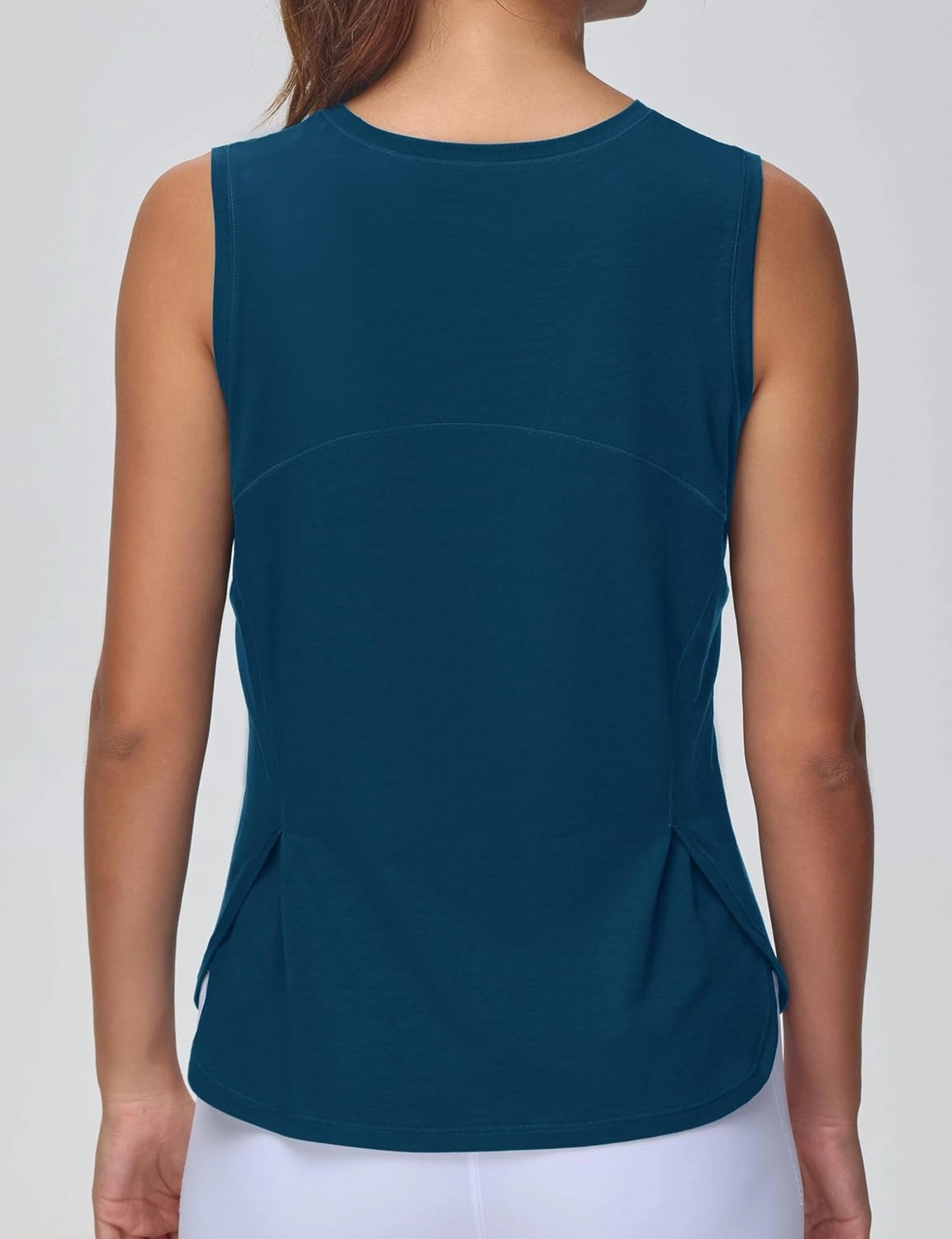 Dragon Fit Lightweight Workout Tank Tops for Women Sleeveless Yoga Shirts Side Split Loose Fit Athletic Tops with Curved Hem