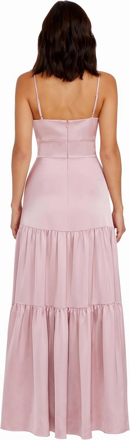Dress the Population Women's Tess Fit and Flare Floor Length Dress