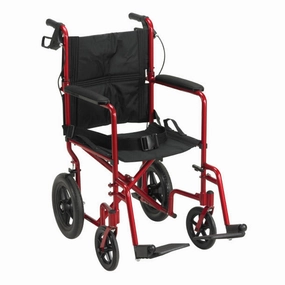 Drive Expedition Lightweight Transport Chair with Flat Free Wheels