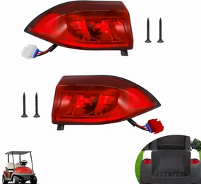 Drive-up Golf Cart LED Tail Lights for Club Car Precedent 2004-Up and Tempo 2018-Up Models Replacements, 12V with 3 Pin Wires Rear Light Kit Driver and Passenger Side