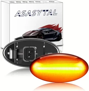 Dynamic Side Indicator 12V Amber Turn Signal Light With Canbus Black Smoke Lens for 107 108 206 301 307 407 607 Restyling Ci-troen C1 C2 C3 C4 C5 Xsara Jumpy Dispatch, 2 Pcs