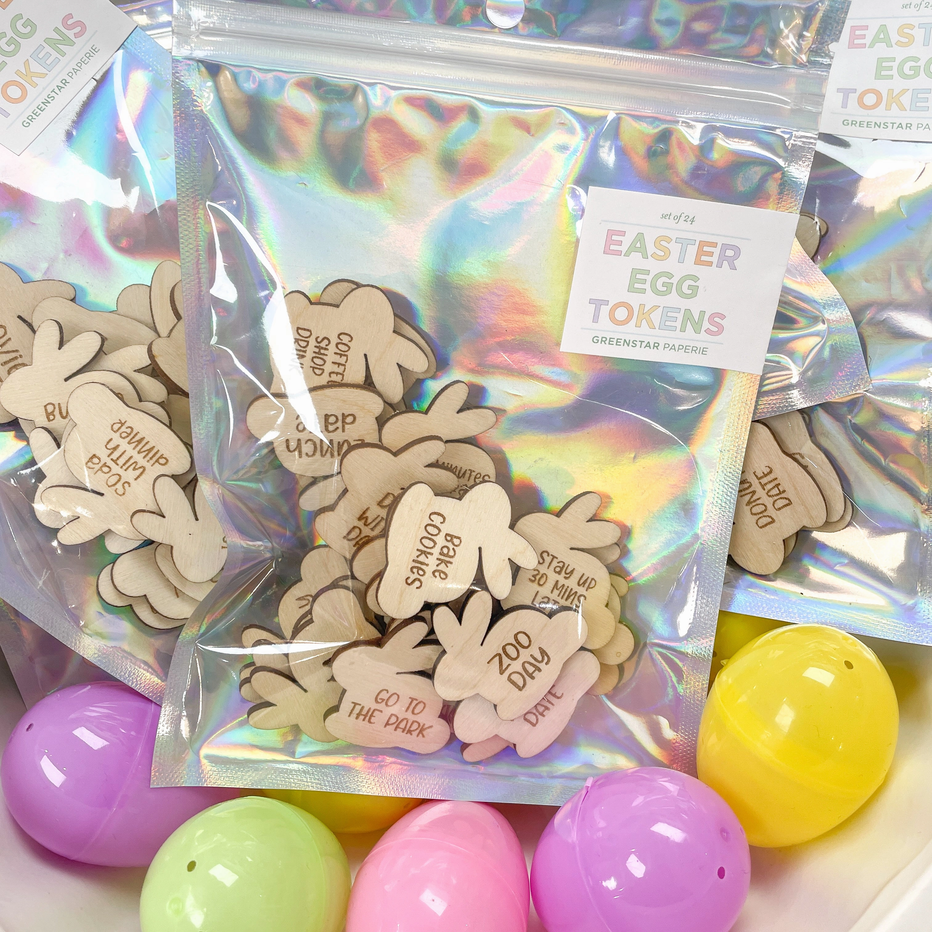 Easter Egg Tokens, Set of 24 Assorted Phrases