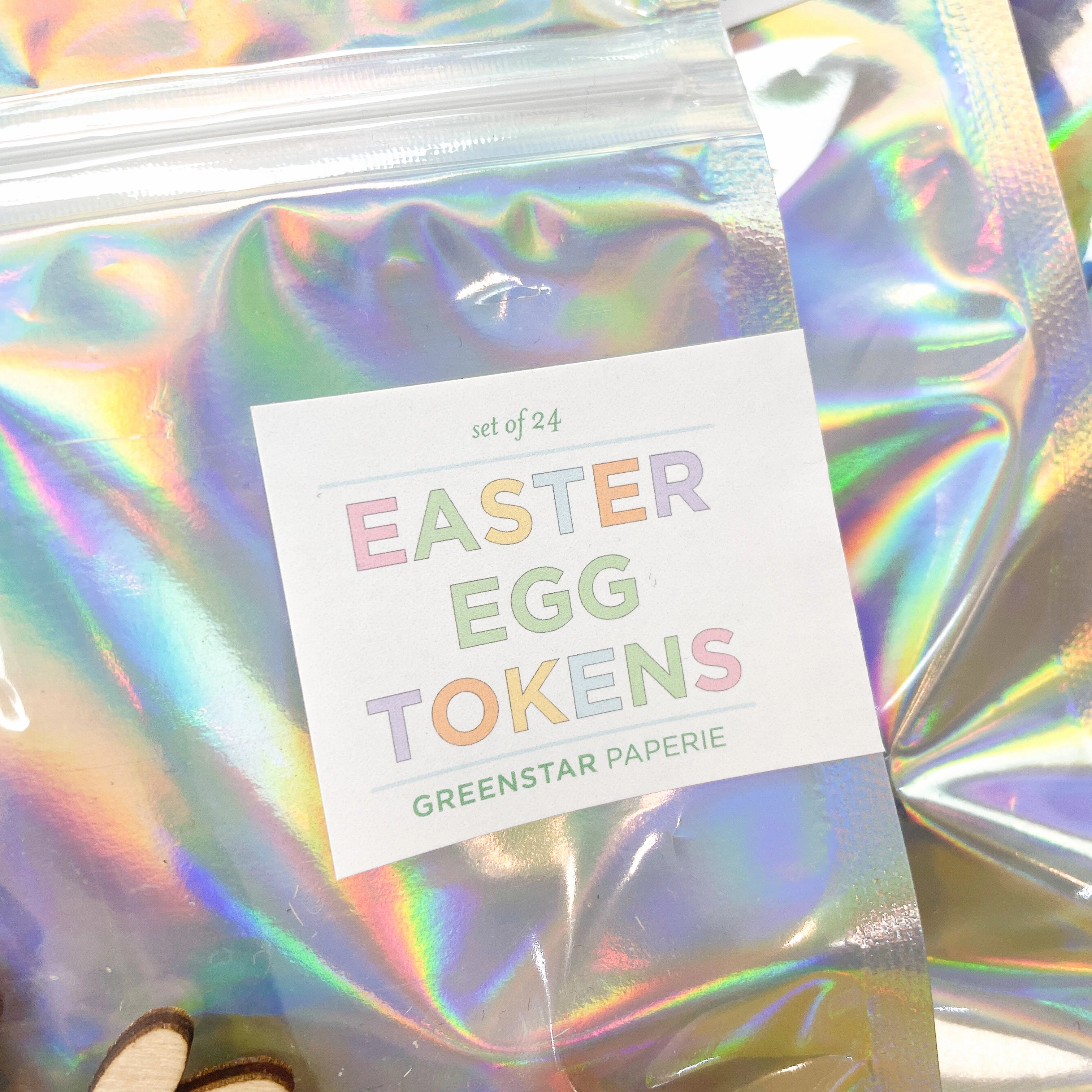 Easter Egg Tokens, Set of 24 Assorted Phrases