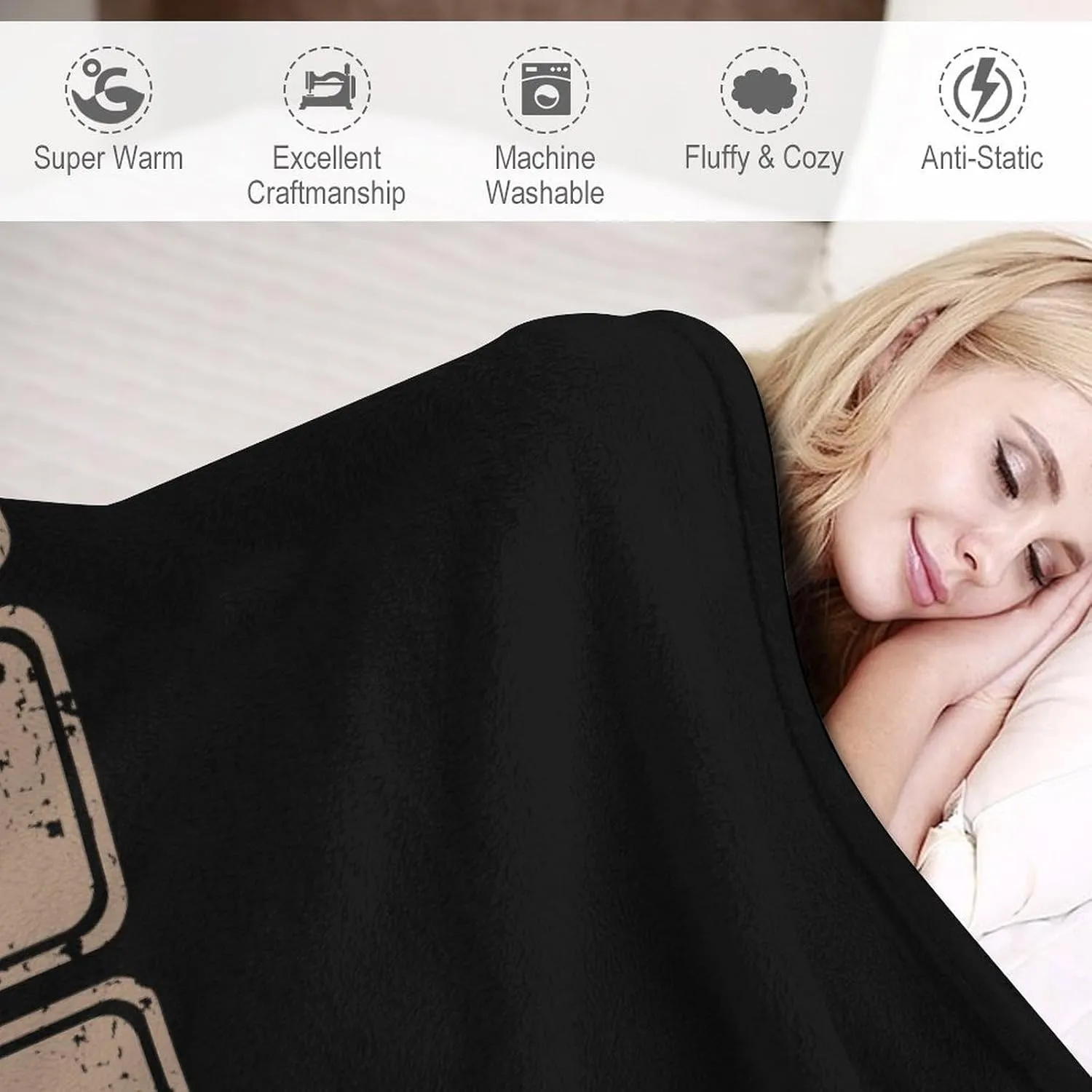 Eat Sleep Play Trumpet Comfortable Fleece Throw Blanket Warm Picnic Blankets for Sofa Couch Bed Outdoor