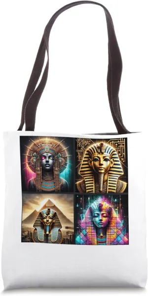 Egypt Pixel Art Pharaoh 8-Bit Retro Gaming Style Tote Bag