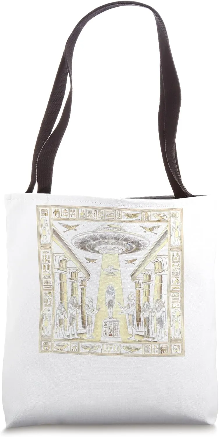 Egypt UFO Cosmic Ceremony Light Portal Divine Ritual Tote Bag