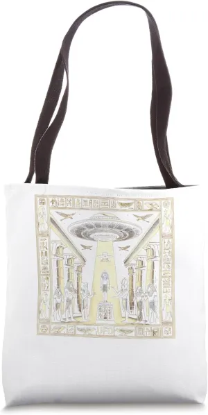 Egypt UFO Cosmic Ceremony Light Portal Divine Ritual Tote Bag