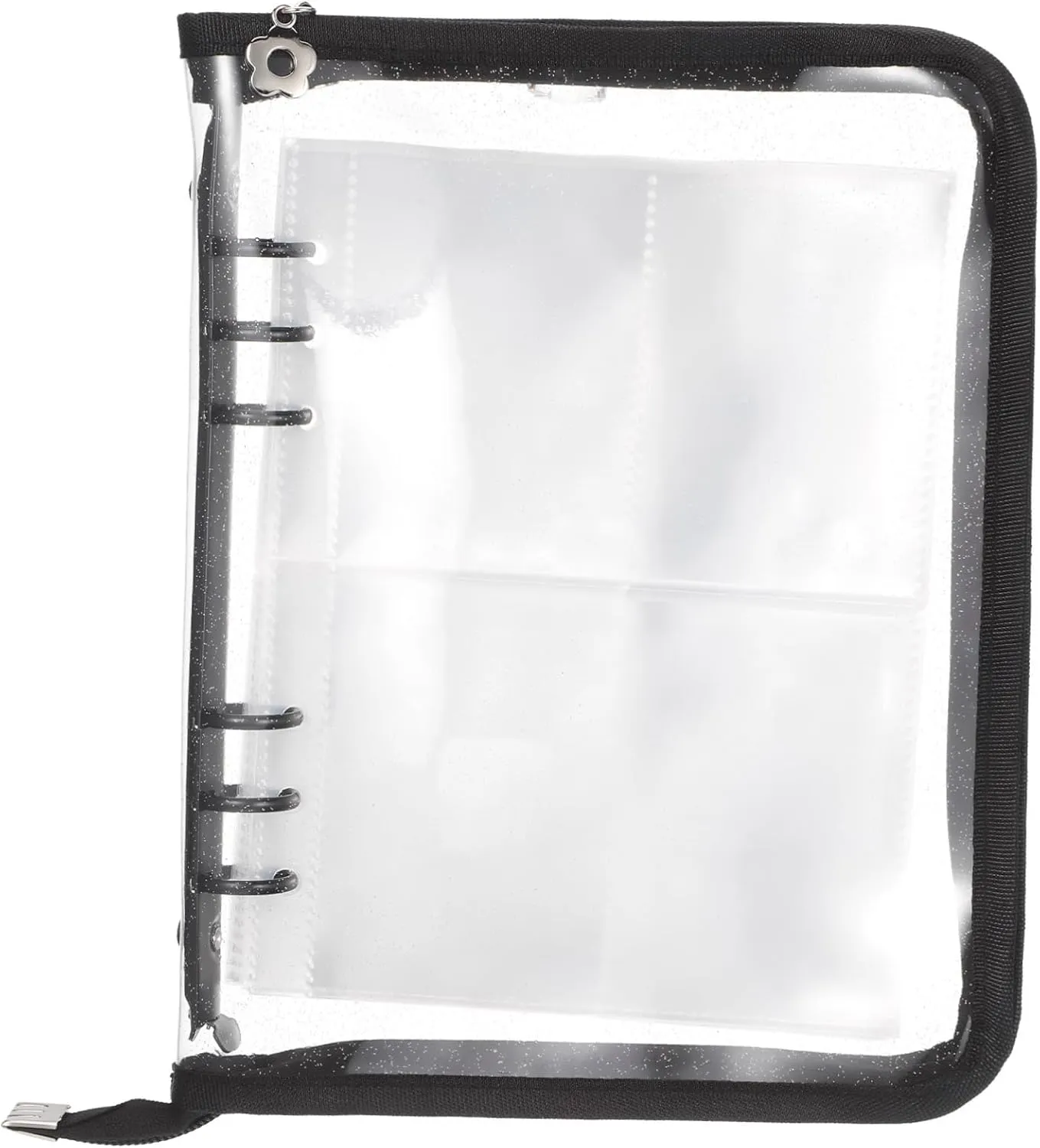 Elegant Sticker Book Binder: Reusable Organizer Travel Jewelry Organizer School Binder Zipper Card Holders