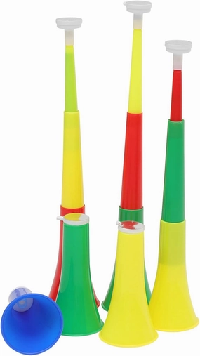 ERINGOGO Football Game Accessory 6pcs Telescopic Plastic Horn for Fans Toy Trumpet Random Color