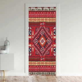 Erosebridal Bohemia Door Curtain for Kids Girls - Vintage Geometric Black Out, Exotic Boho Floral Doorway, Egyptian Tribal Mandala for Living Room Closet - 1 Panel, 34"W X 80"L