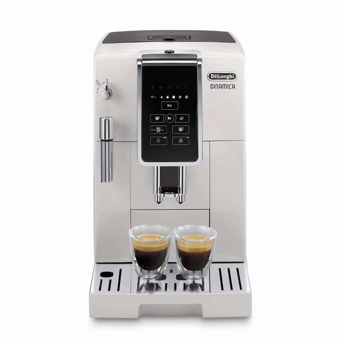 Espresso & Coffee Automatic White Luxurious Machine, Dinamica Iced DeLonghi High-demand