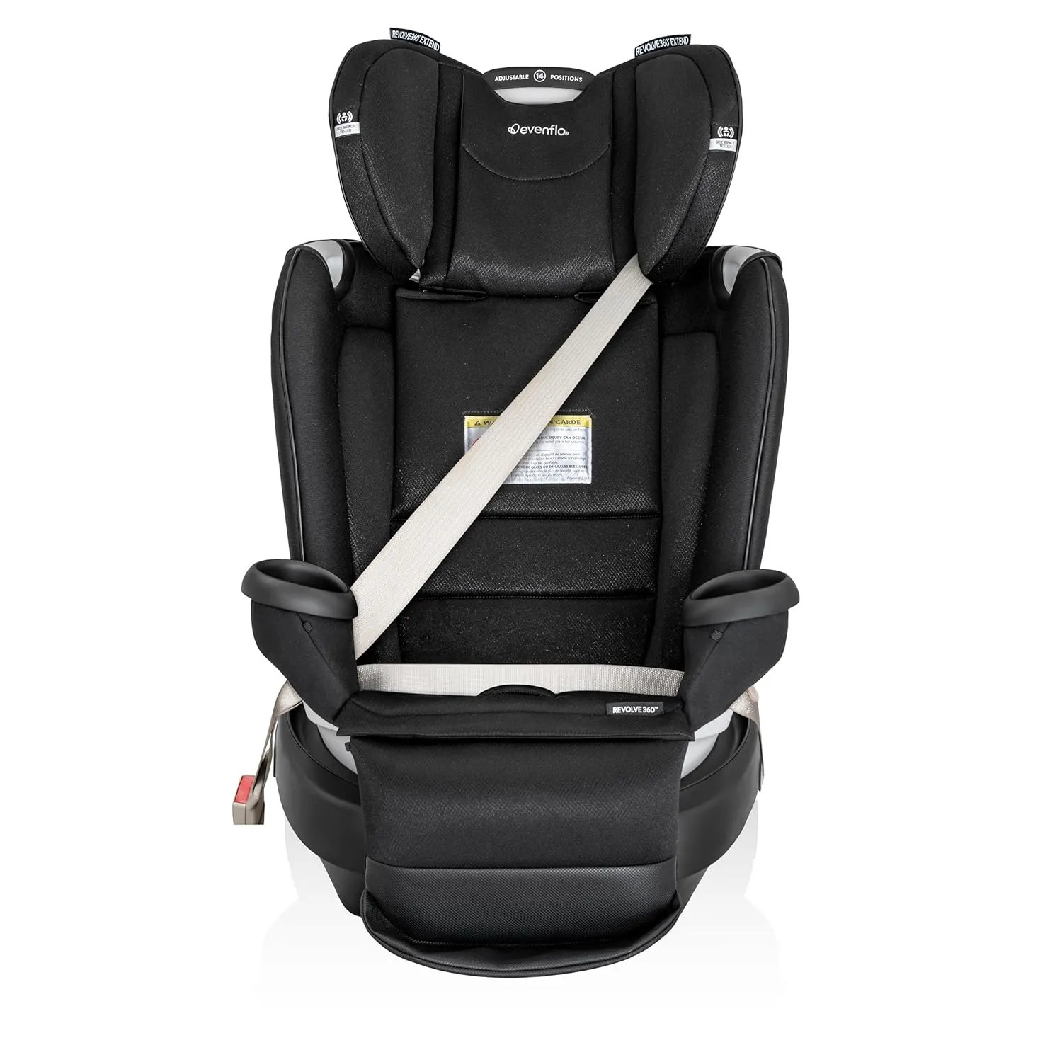Evenflo Gold Revolve360 Extend All-in-One Rotational Car Seat with SensorSafe (Onyx Black)