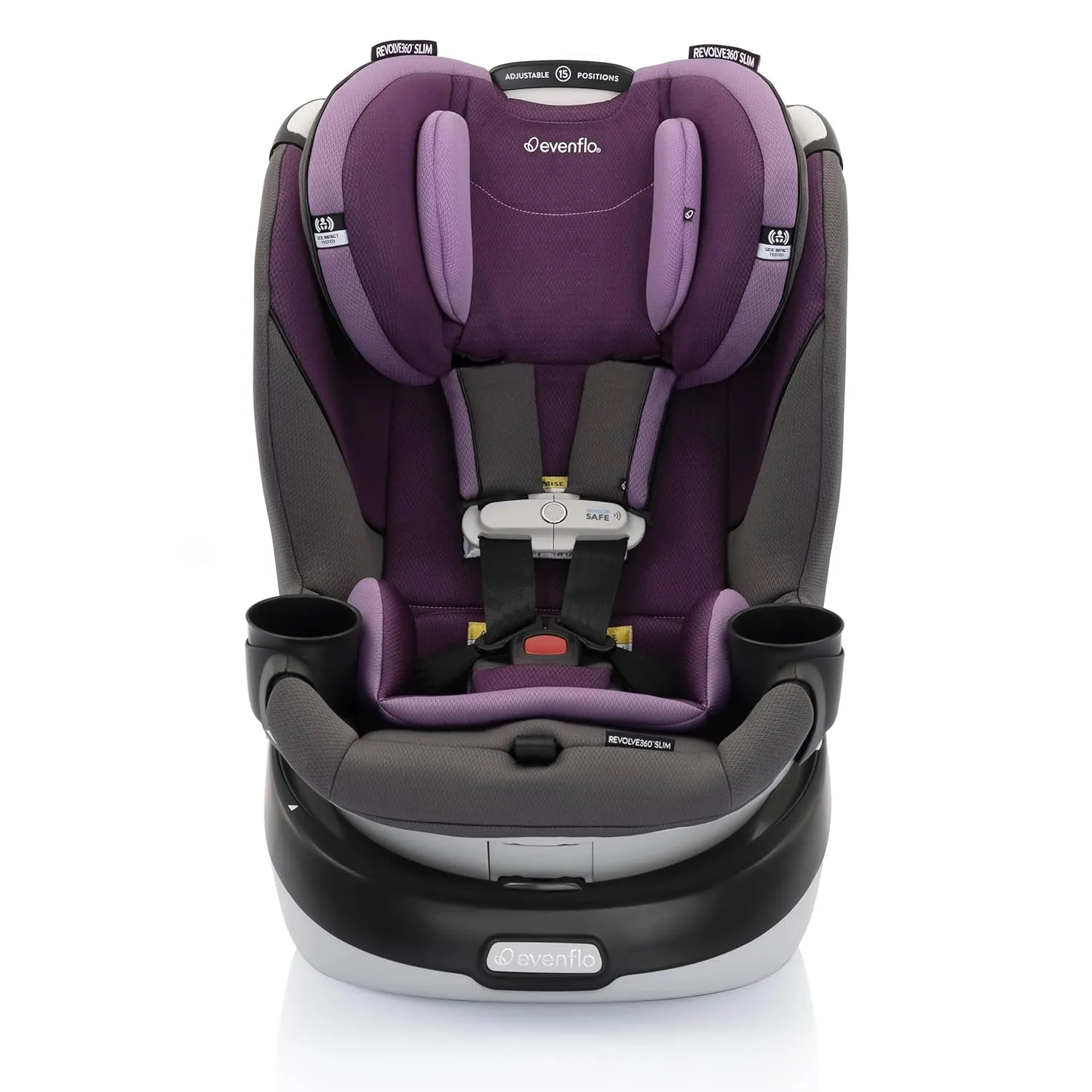 Evenflo Gold Revolve360 Slim 2-in-1 Rotational Car Seat with SensorSafe (Amethyst Purple)