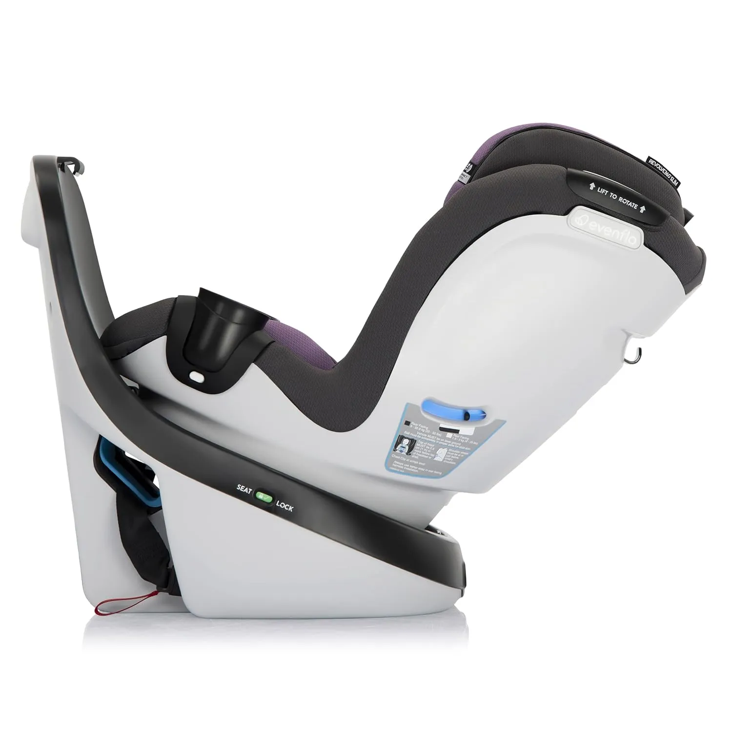 Evenflo Gold Revolve360 Slim 2-in-1 Rotational Car Seat with SensorSafe (Amethyst Purple)