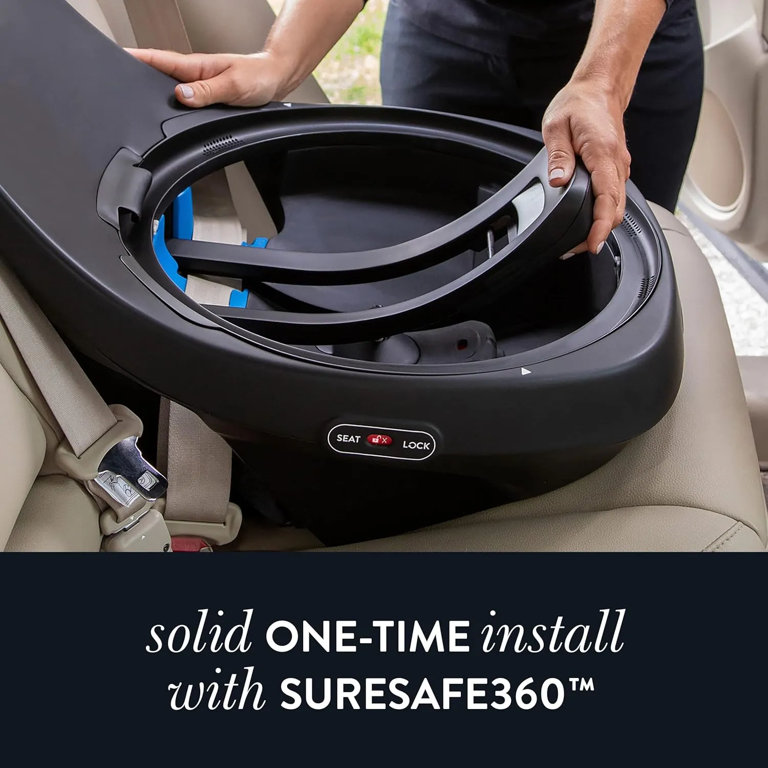 Evenflo Gold Revolve360 Slim 2-in-1 Rotational Car Seat with SensorSafe (Amethyst Purple)
