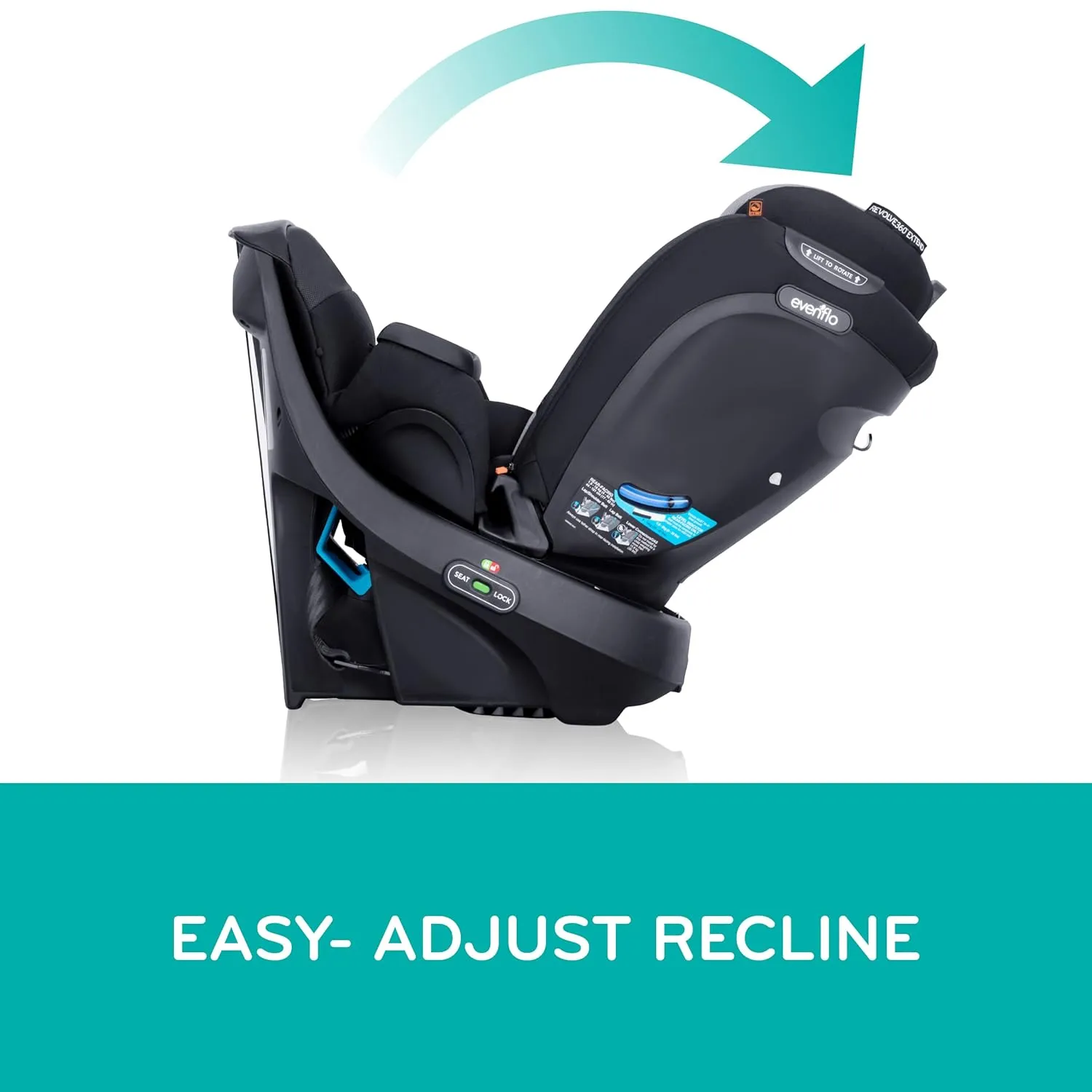 Evenflo Revolve360 Extend Convertible Car Seat with 360 Degree Rotation, Extended Rear-Facing, Forward-Facing, Booster Mode, and Secure Latch Install, Rowe Pink