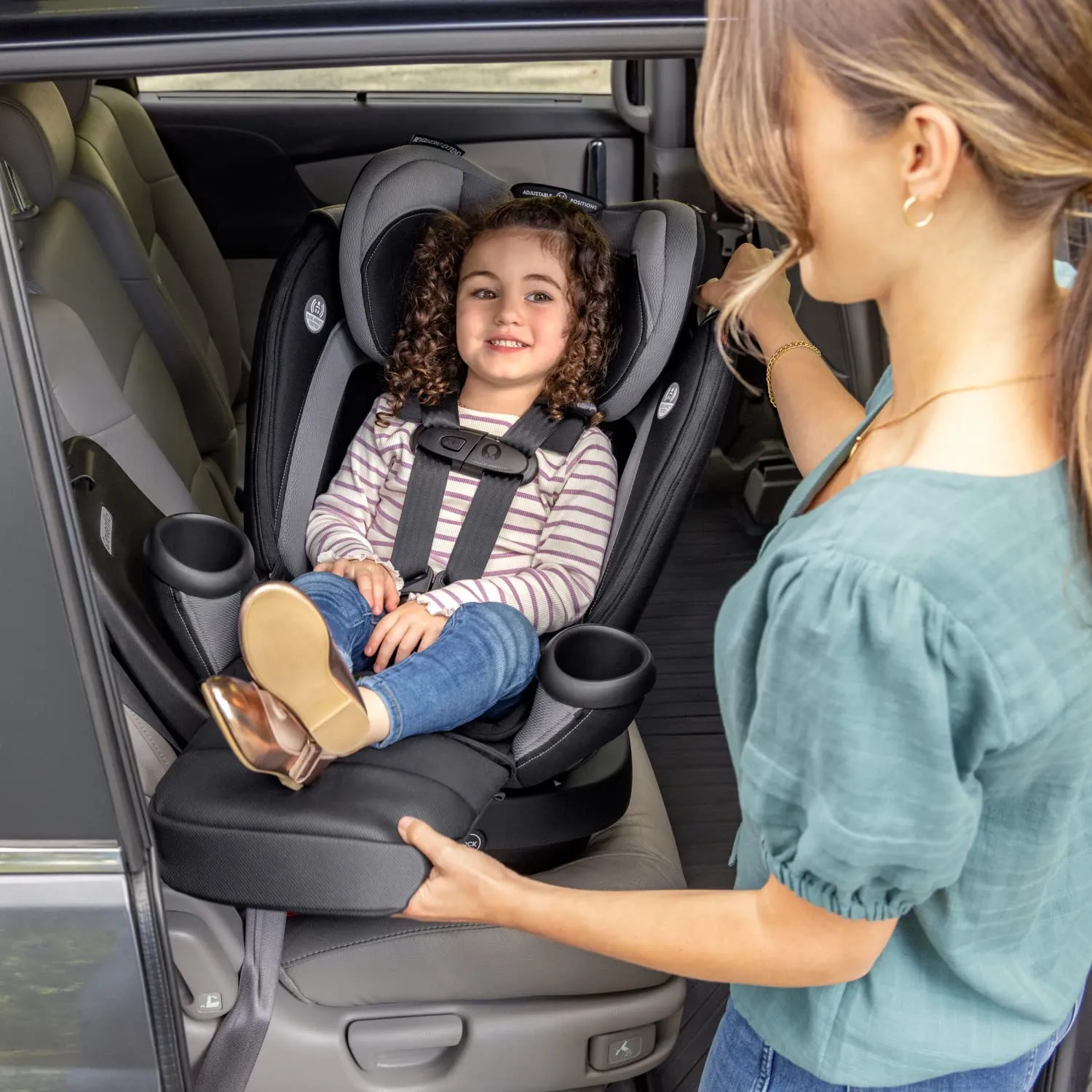 Evenflo Revolve360 Extend Convertible Car Seat with 360 Degree Rotation, Extended Rear-Facing, Forward-Facing, Booster Mode, and Secure Latch Install, Rowe Pink