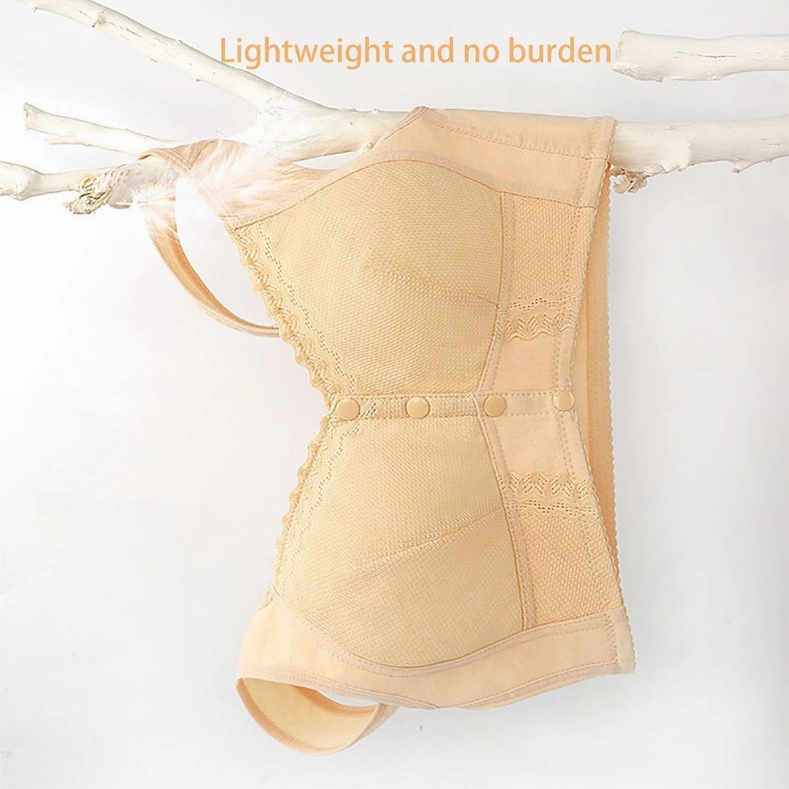 Evybliss Bra, Moona Bra - Front Closure Breathable Bra for Seniors, Moisture-Wicking Seamless Push Up Bra