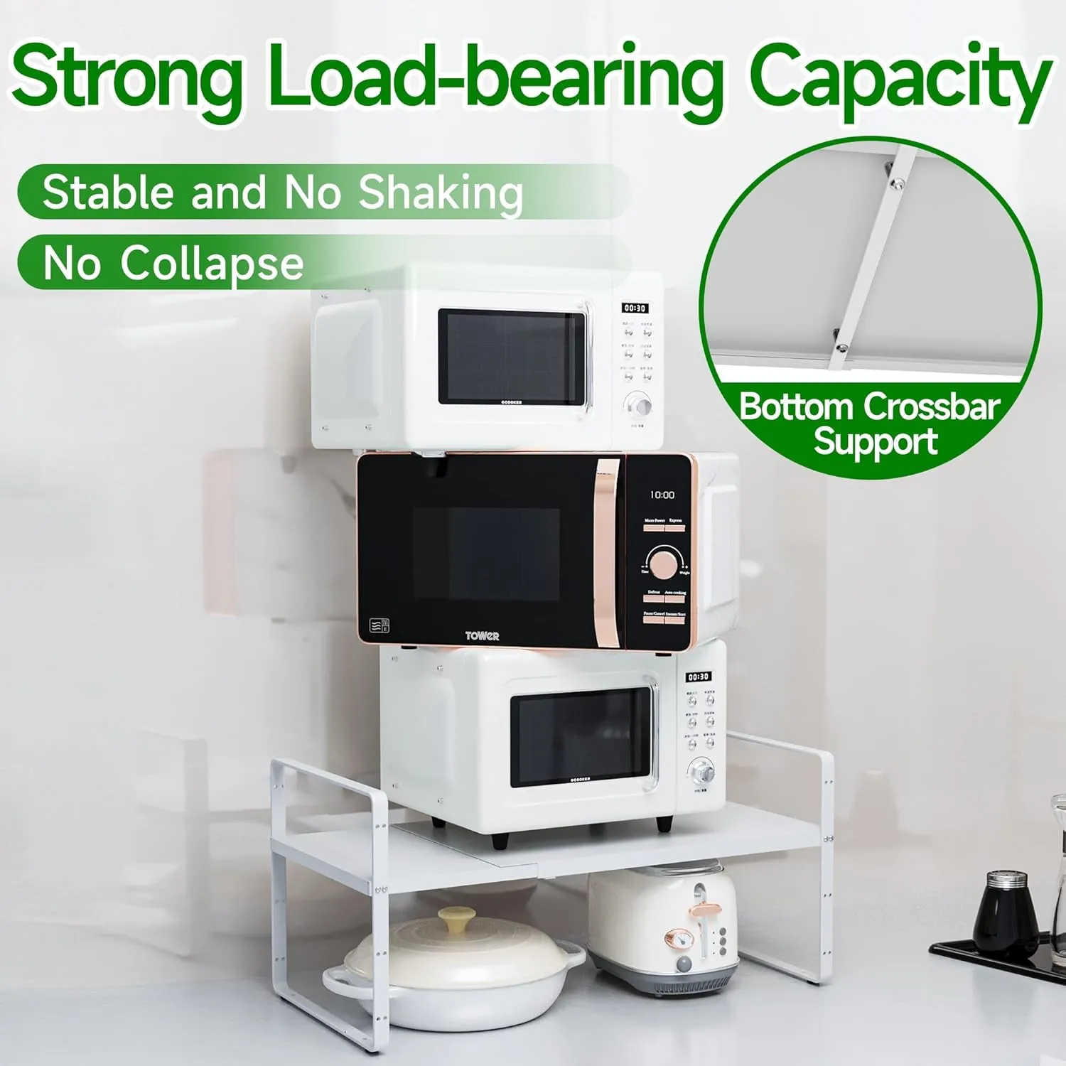 Expandable Cabinet Organizer Shelf, Adjustable Height Organizer Riser for Kitchen Cabinet Spice Rack Locker Pantry Cupboard Under Sink Countertop Desk Organization Metal Stackable Shelves