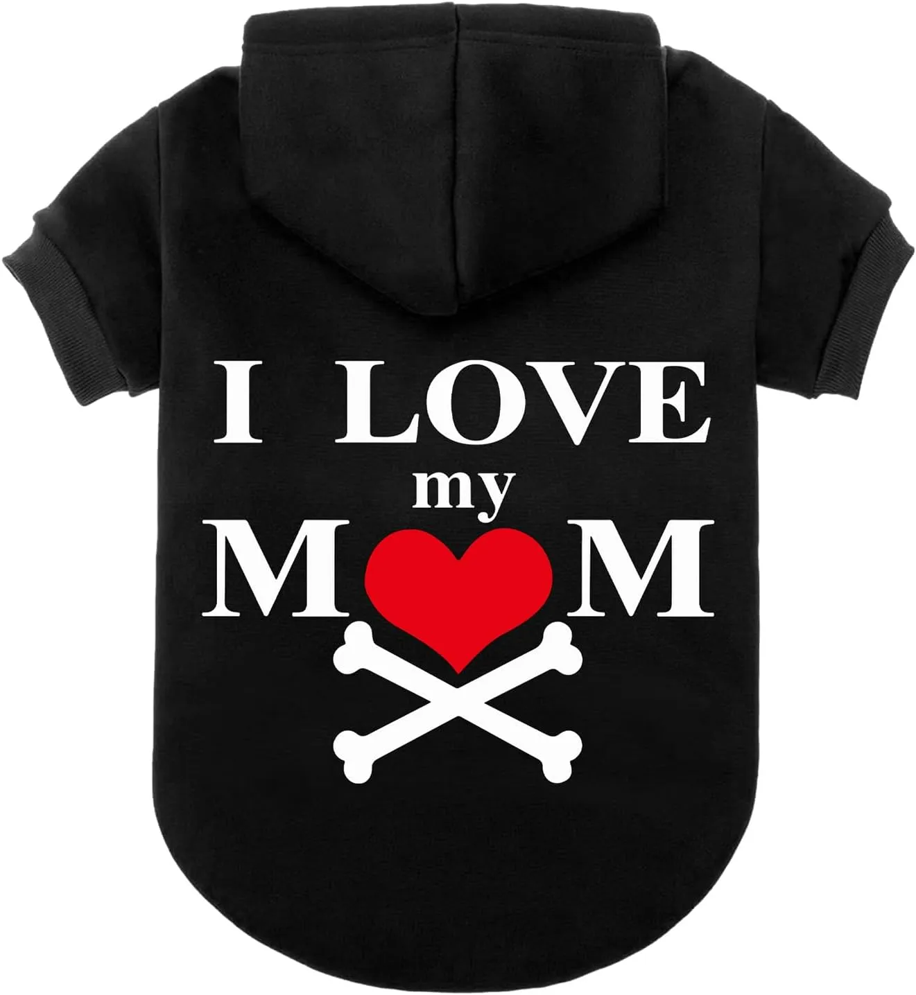 EXPAWLORER Dog Hoodie-Soft and Warm Dog Sweaters, Pet Clothes Autumn Winter Coat Sweatshirt with I Love My MOM Print for Puppy,Cat, Small Medium Large Dogs