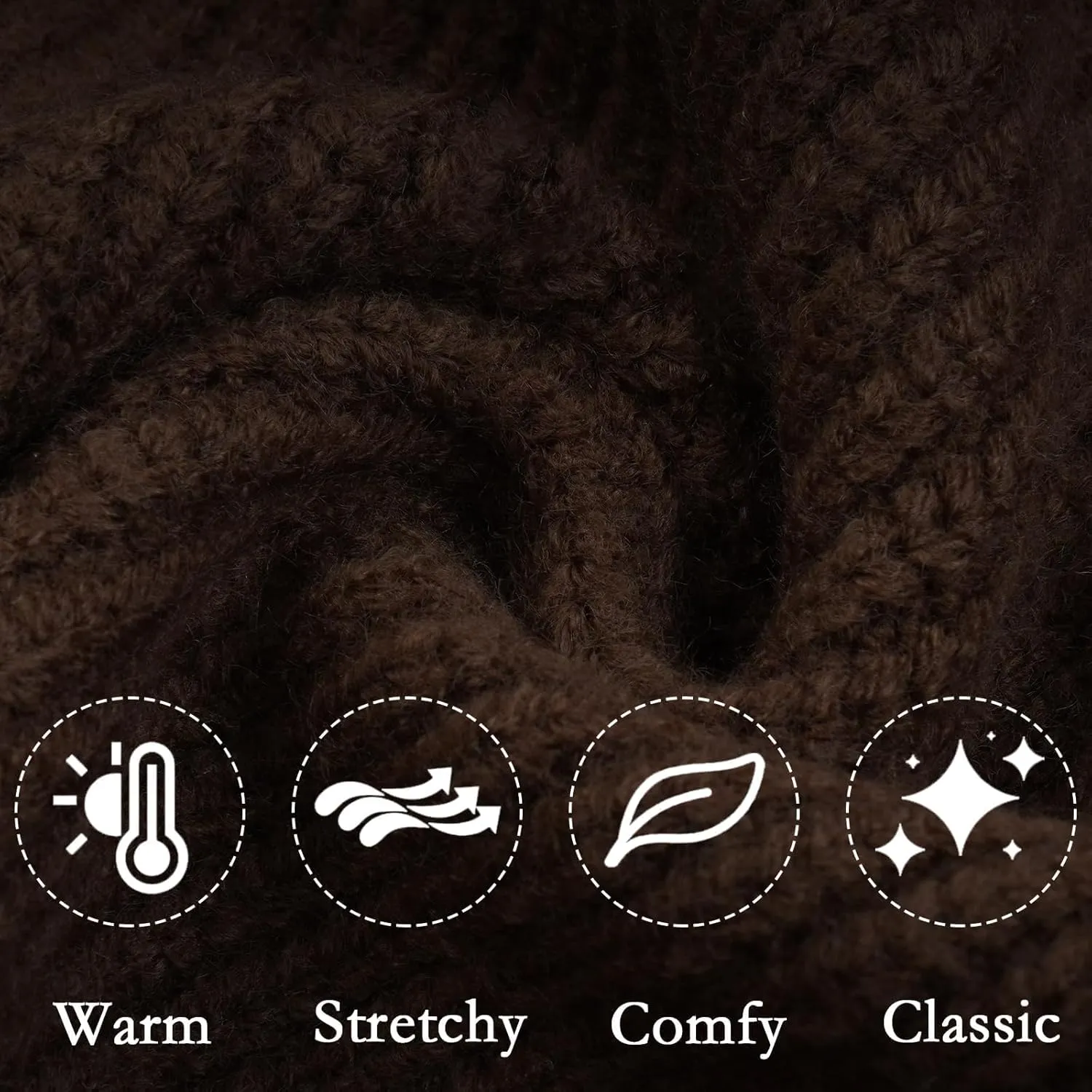Extra Large Dog Sweater, Warm Dog Clothes with Leash Hole, Christmas Dogs Pullover Sweater for Dogs Boy Girl, Winter Turtleneck Jumper for Rottweiler, Alaskan, Great Dane, Brown 4XL