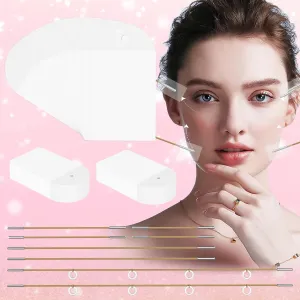 Face Tape,100 PCS Face Lifting Tapes with 8 Strings – Invisible Face Lift Tape for Neck,Eyes,Jowls,Double Chin,Sagging Skin Tightening,Anti-Wrinkle Facial Tapes,V-Line Slimming,Instant Facelift Makeup