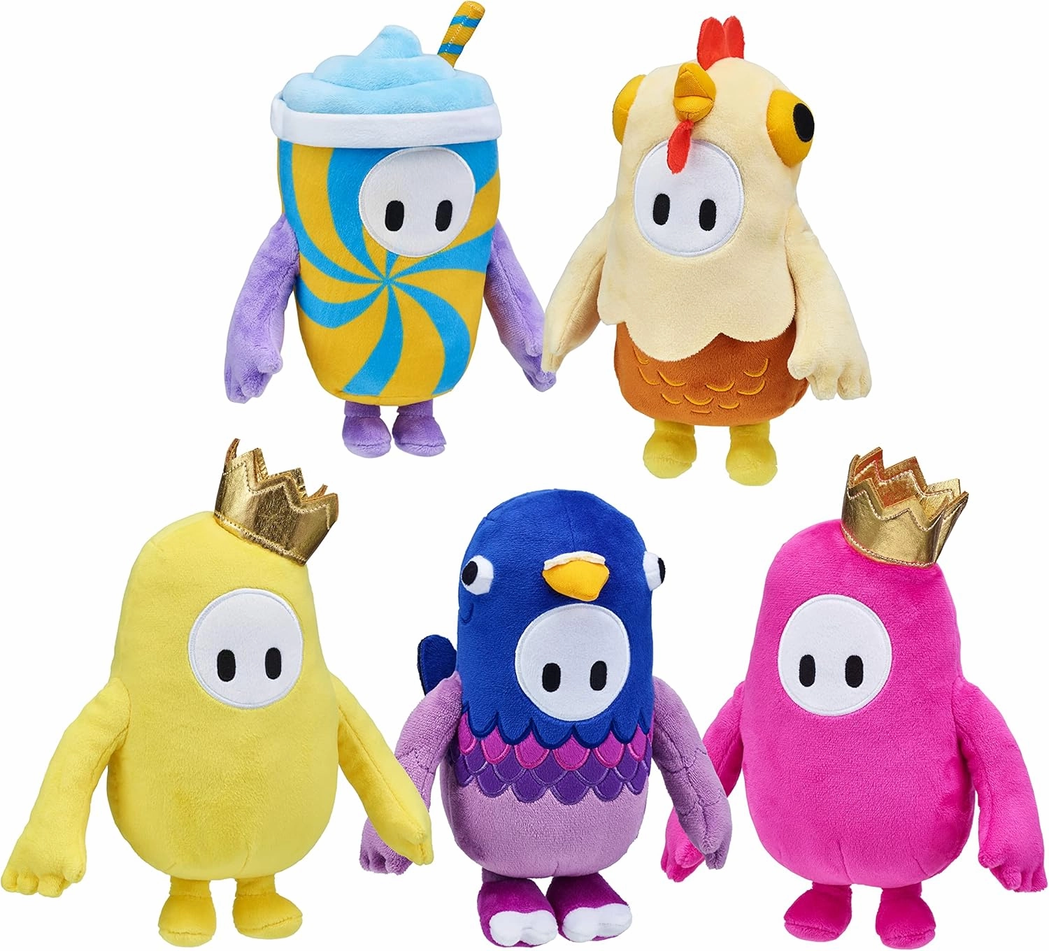 FALL GUYS Moose Toys Original Yellow Bean Skin Official Collectable 8" Cuddly Deluxe Plush Toy from The Ultimate Knockout Video Game – 5 Characters to Collect Series 1g, Multicolor, (62589)