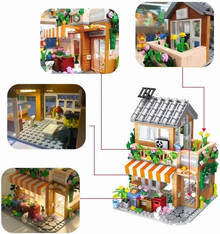 Family Holiday Friends House Modular Toy Building Blocks Bricks Set | General Jim's Toys