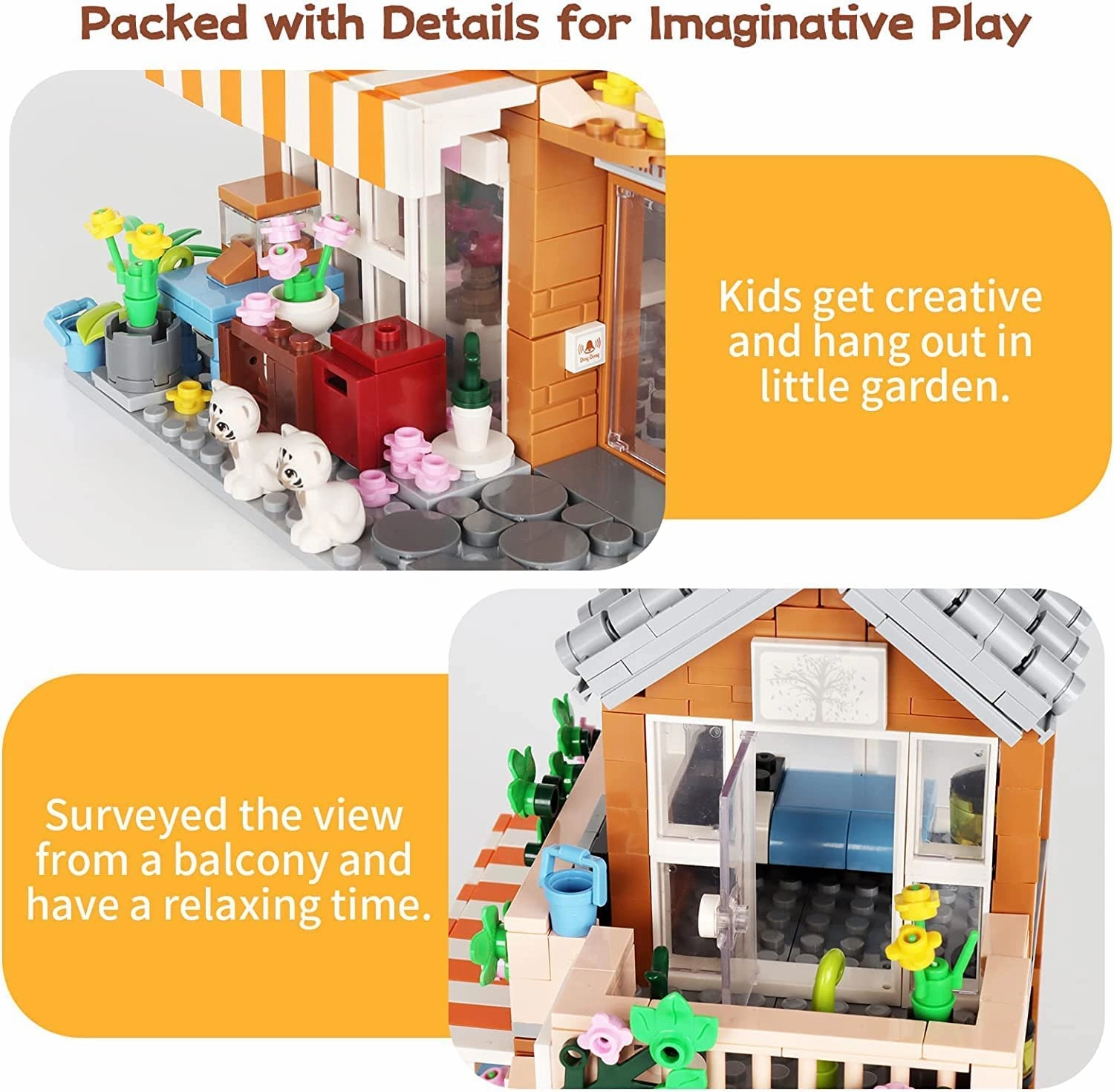 Family Holiday Friends House Modular Toy Building Blocks Bricks Set | General Jim's Toys