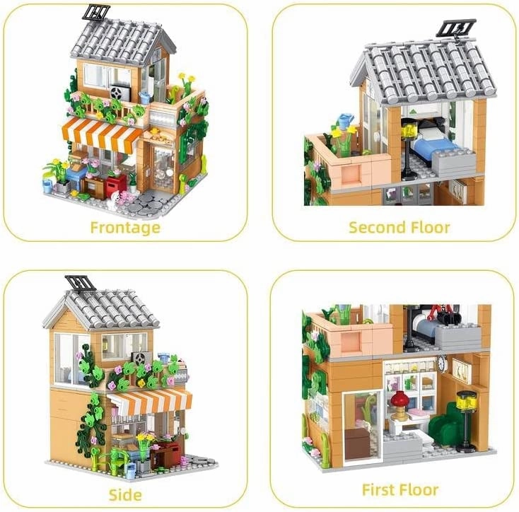 Family Holiday Friends House Modular Toy Building Blocks Bricks Set | General Jim's Toys