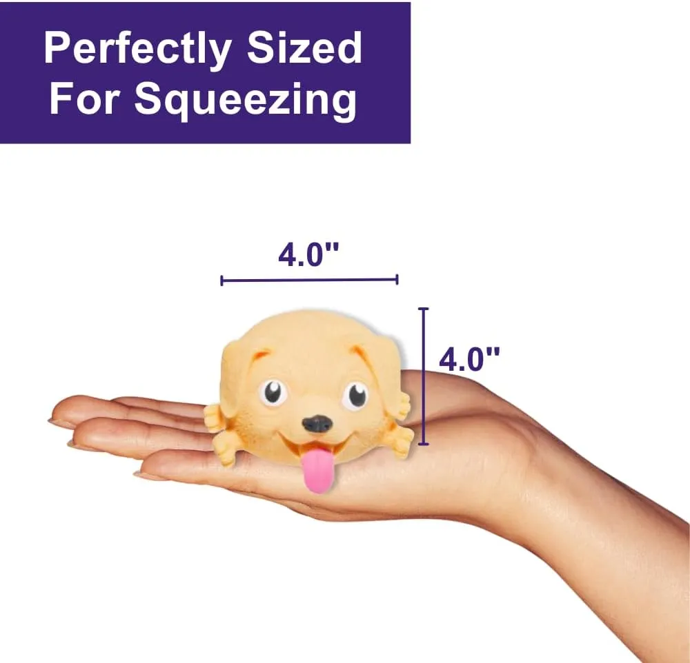 Farm Fresh Skwishy Pups – 4 Pack of Dog Squishy Balls – Soft & Squeezable Sensory Fidget Toy – Includes Pug, French Bulldog, Corgi & Labrador