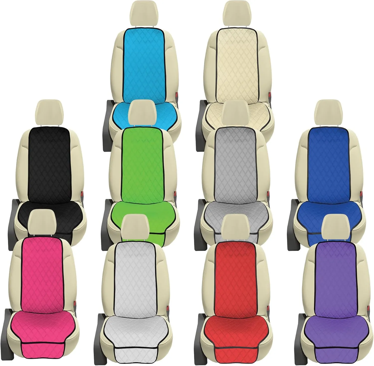 FH Group Car Seat Cover Cushion - 2 Pack Seat Covers for Cars Trucks SUV, Neosupreme Car Seat Cushions, Waterproof Car Seat Cover Cushion, Universal Fit Car Seat Protector Front Set Green