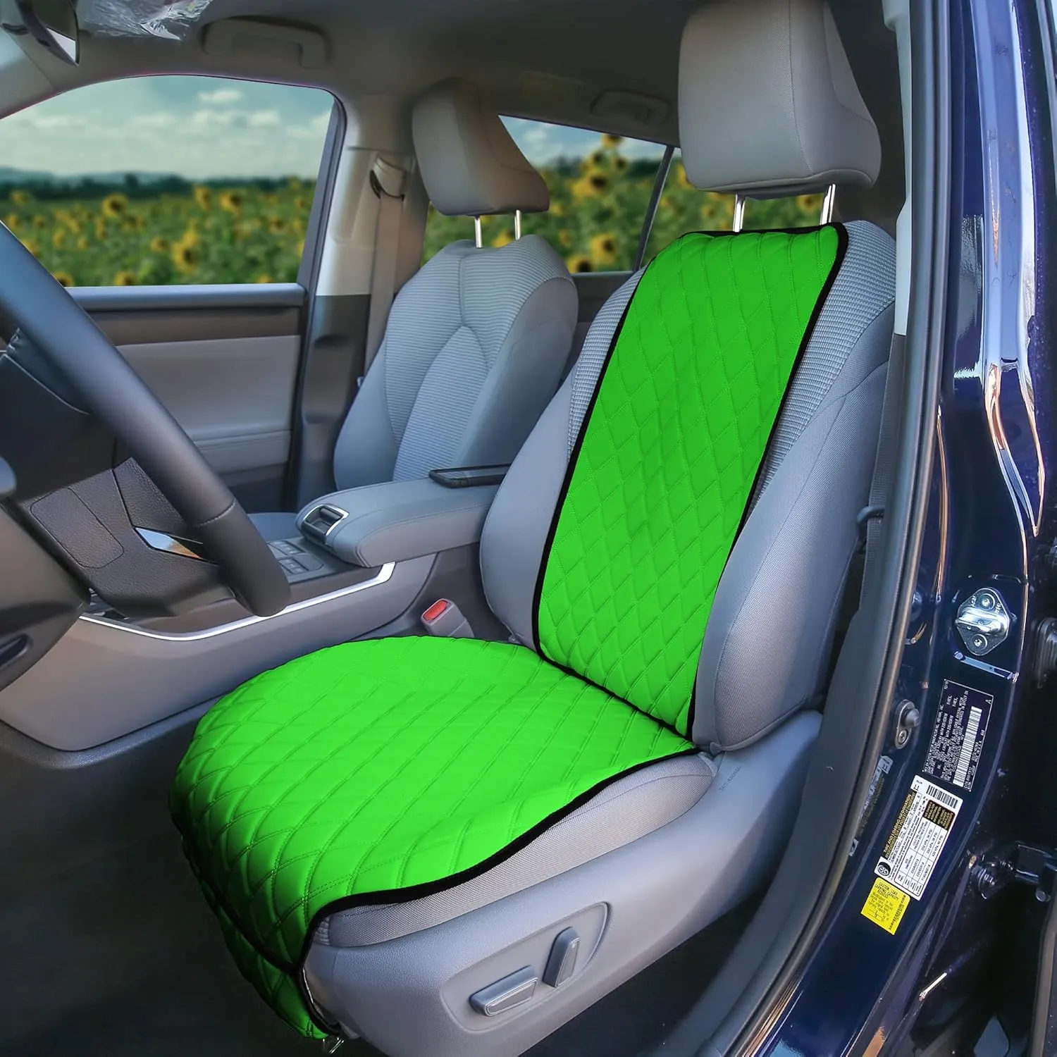 FH Group Car Seat Cover Cushion - 2 Pack Seat Covers for Cars Trucks SUV, Neosupreme Car Seat Cushions, Waterproof Car Seat Cover Cushion, Universal Fit Car Seat Protector Front Set Green