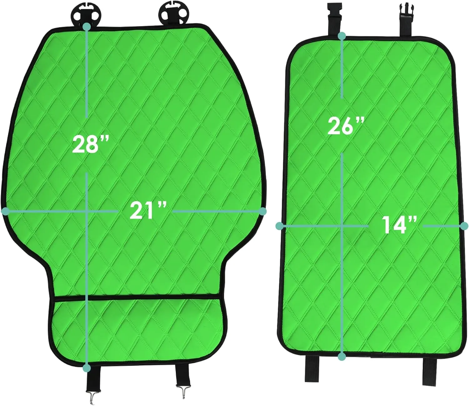 FH Group Car Seat Cover Cushion - 2 Pack Seat Covers for Cars Trucks SUV, Neosupreme Car Seat Cushions, Waterproof Car Seat Cover Cushion, Universal Fit Car Seat Protector Front Set Green