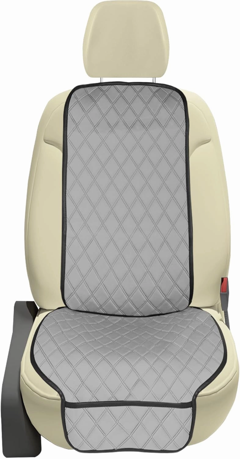 FH Group Car Seat Cushion Front Set Neosupreme Automotive Seat Cushions - Universal Fit, Car Seat Cushion With Front Pockets, Airbag Compatible Car Seat Cushions for SUV, Sedan, Van Gray
